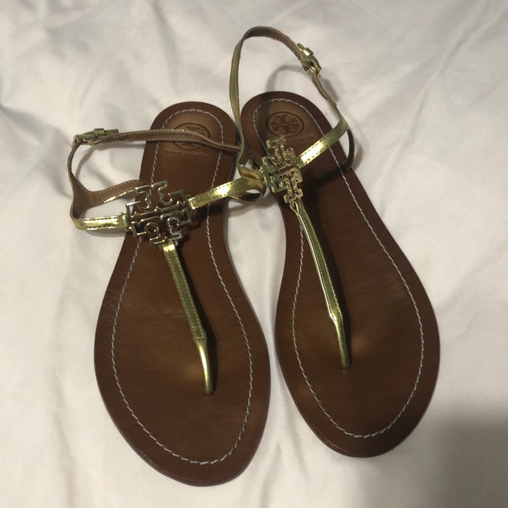 Classic Tory Burch Sandal gold trim size 9